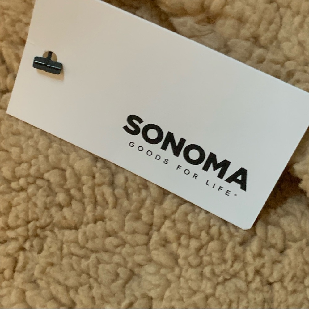 Womens Sonoma Goods for Life Sherpa Teddy Jacket | XL | Tan  NEW!! - Picture 9 of 12